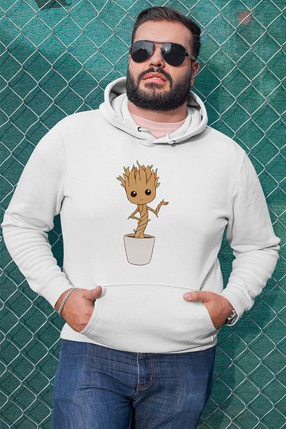 Angemiel Wear Oneri Veren Groot Beyaz Erkek Kapusonlu Sweatshirt A0320hebbkb Trendyol