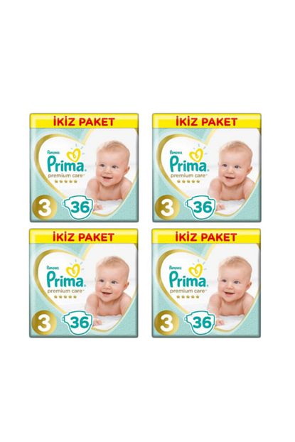 Prima Premium Care Bebek Bezi 3 Numara Midi 144 Adet Trendyol
