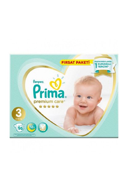Prima Bebek Bezi Premium Care 3 Beden 96 Adet Junior Firsat Paket Trendyol
