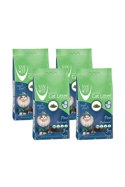 Vancat Cam Kokulu Ince Taneli Kedi Kumu 5 Kg X 4 Adet Trendyol