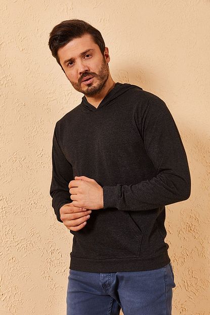 Zafoni Erkek Kapusonlu Cepli Sweat Trendyol