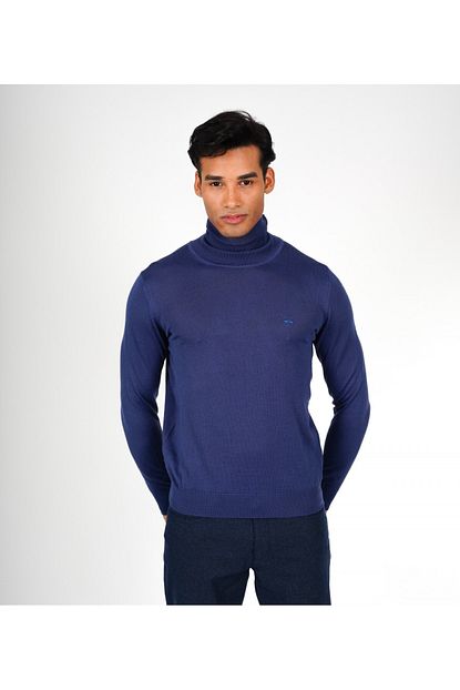 karaca erkek regular fit tam balikci yaka yunlu triko kazak indigo fiyati yorumlari trendyol