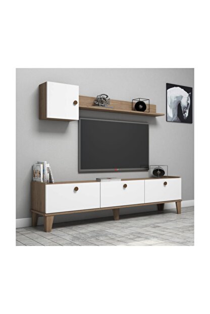 Bimossa E4020 Sepet Beyaz Tv Unitesi Duvar Rafli 1 Trendyol