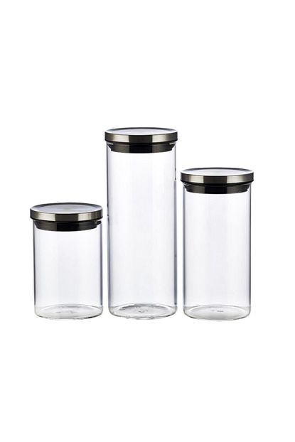 Fidex Home Isiya Dayanikli Borosilikat Cam Saklama Kabi 3 Lu Set Trendyol