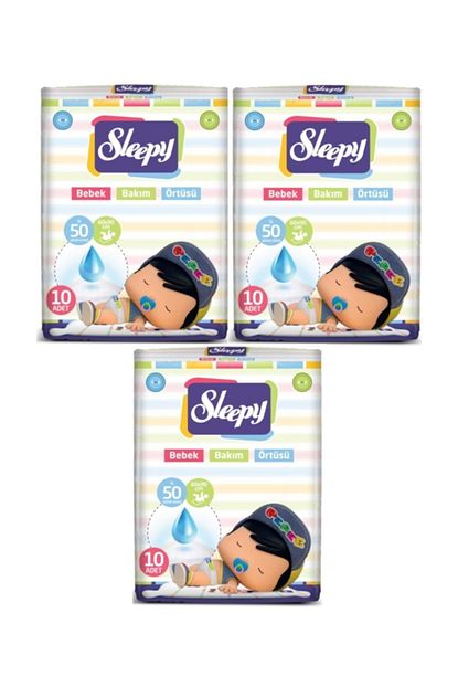 Sleepy Bebek Bakim Ortusu 60 90cm 10 Adet Pepee 3 Lu Set Trendyol