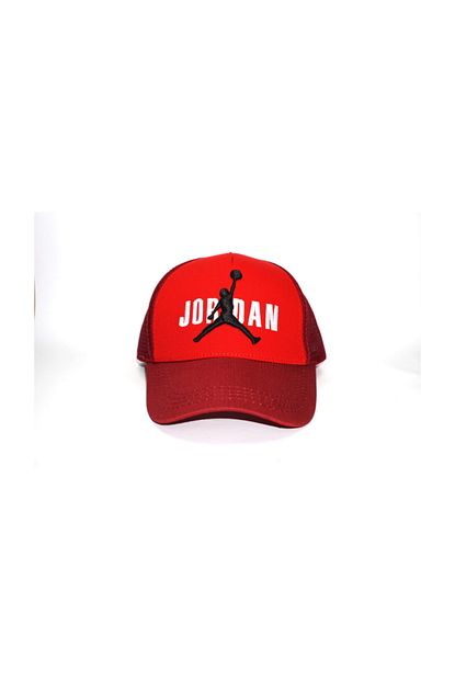 Gokmentoy Beyaz Jordan Jumpman Logolu Kirmizi Snapback Sapka Trendyol