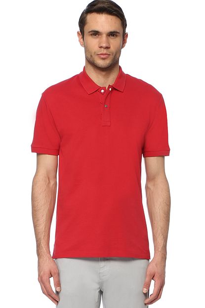 Network Erkek Polo Yaka Kirmizi Tshirt 1074718 Trendyol