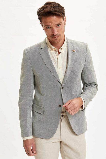 Defacto Erkek Yesil Modern Fit Blazer Ceket N6044az 20sm Gn837 Trendyol