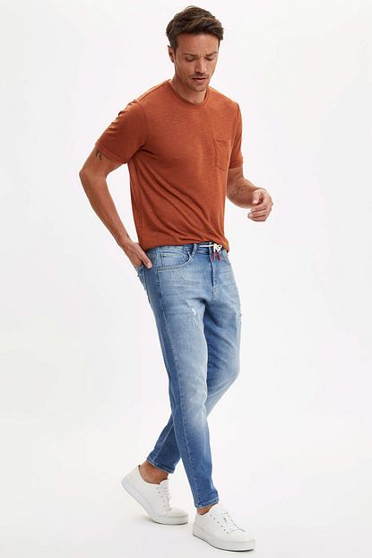 Defacto Erkek Mavi Carrot Fit Jean Pantolon R2181az 20sp Nm28 Trendyol