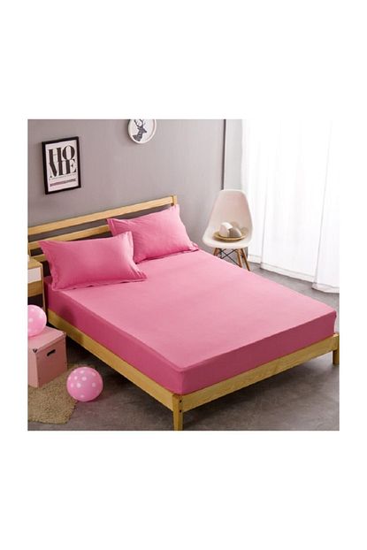 Mateks Kumas Lastikli Carsaf Takimi Pembe 120x200 Trendyol