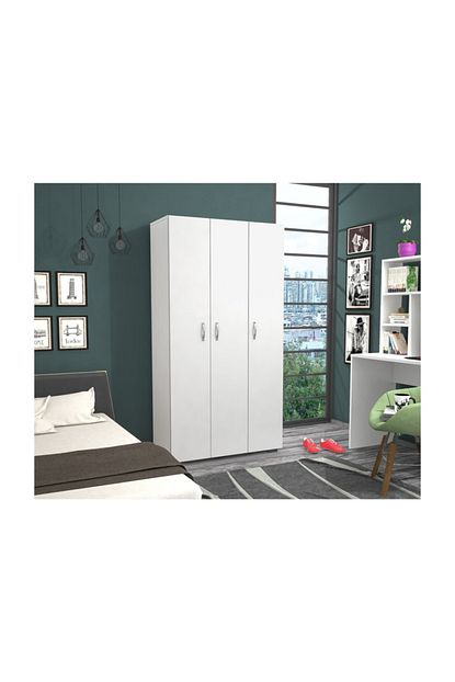 Labella Tamami Mdf Hisar 3 Kapili Dolap 3 Kapakli Askilikli Giysi Dolabi Gardirop P000341139 Trendyol