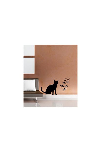 Coart Kedi Kadife Duvar Sticker 32x39 Cm Trendyol