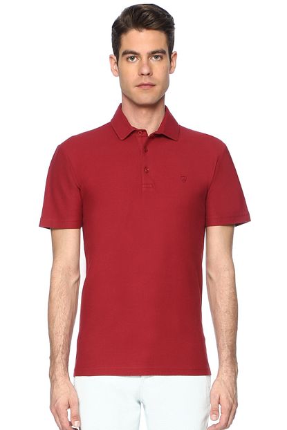 George Hogg Erkek Slim Fit Kisa Kol Kirmizi Tshirt 7003098 Trendyol
