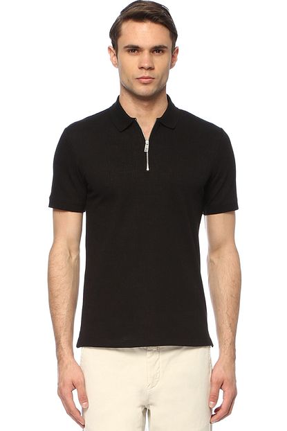 Network Erkek Polo Yaka Siyah Tshirt 1073621 Trendyol