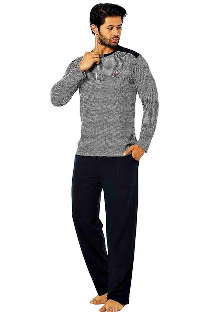 Alimer Buyuk Beden Battal Beden Yazlik Uzun Kollu Erkek Pijama Takimi Trendyol