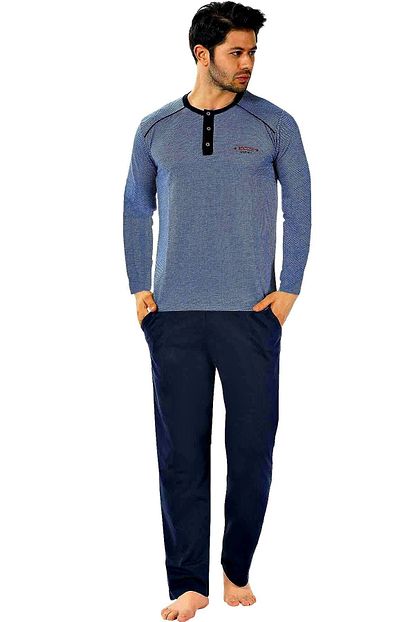 Alimer Buyuk Beden Battal Beden Yazlik Uzun Kollu Erkek Pijama Takimi Trendyol