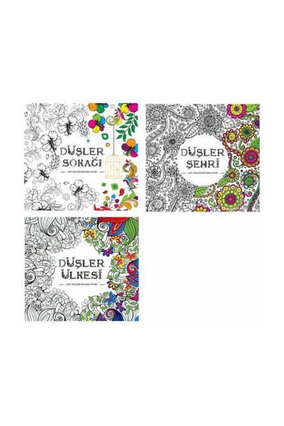 Karatay Akademi Dusler Sehri Dusler Ulkesi Dusler Sokagi Uclu Set Mandala Boyama Kitabi Trendyol
