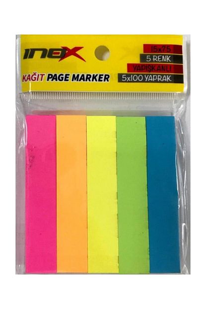 Puti Inox Yapiskanli Kagit Page Marker 5 Renk 100 Yaprak 15x75 Cm Trendyol