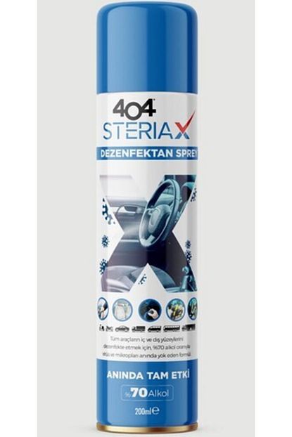 404 Kimya Sprey Dezenfektan Steriax 200ml Arac Tipi Trendyol