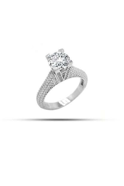 Gumus Tezgahi Swarovski Tasli Eyfel Model Gumus Tektas Kadin Yuzuk Trendyol