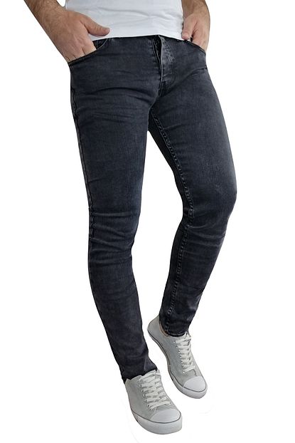 Kulemoda Krinkil Detayli Slim Fit Likrali Fume Renk Erkek Kot Pantolon Trendyol