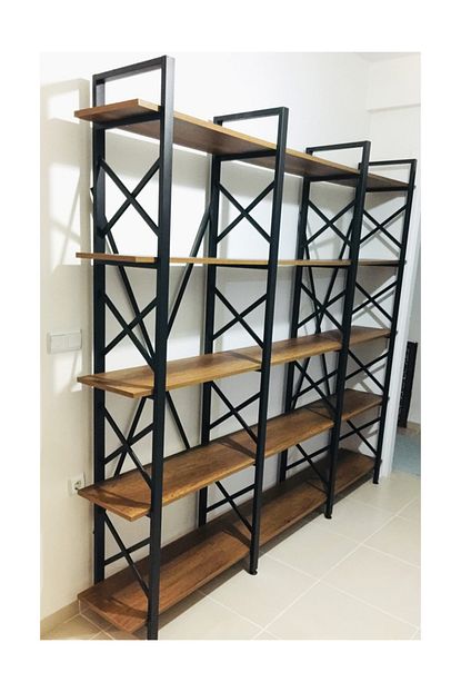 Gunes Metal Gunes Metal Dekoratif Ahsap Kitaplik 200x230 Cm Trendyol