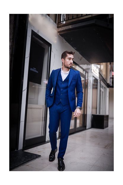 Alberto Silva Erkek Slim Fit Lacivert Takim Elbise Trendyol