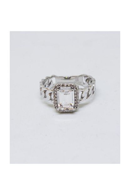 Kocak Gold 14 Ayar Baget Tek Tasli Beyaz Altin Yuzuk Lks140000085 1 Trendyol