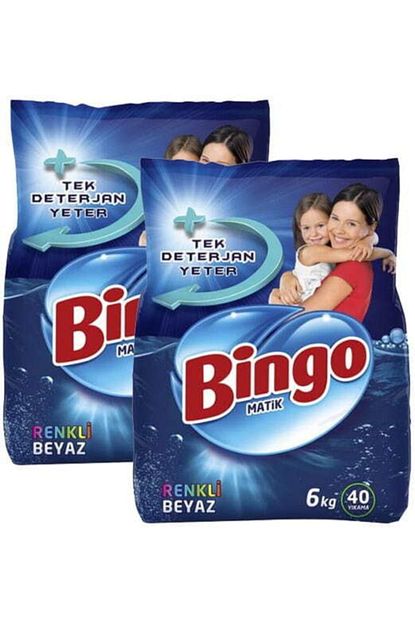 Bingo 2 Adet Renkli Beyaz Matik Toz Camasir Deterjani 6 Kg Trendyol