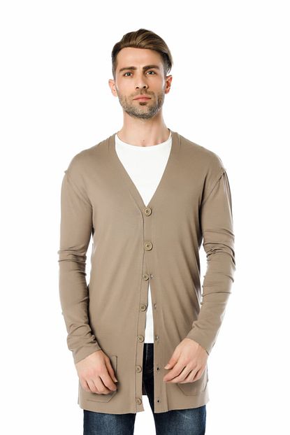 Ozer Butik Erkek Bej Uzun Hirka Trendyol