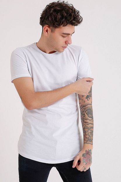 Ltc Jeans Bisiklet Yaka Basic Oval Kesim Beyaz Erkek T Shirt Trendyol