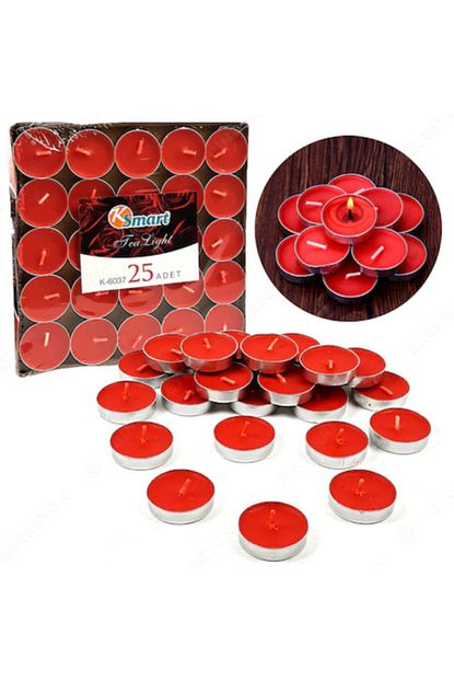 Karan Ambalaj Tealight Mum 25 Li Paket Kirmizi Trendyol