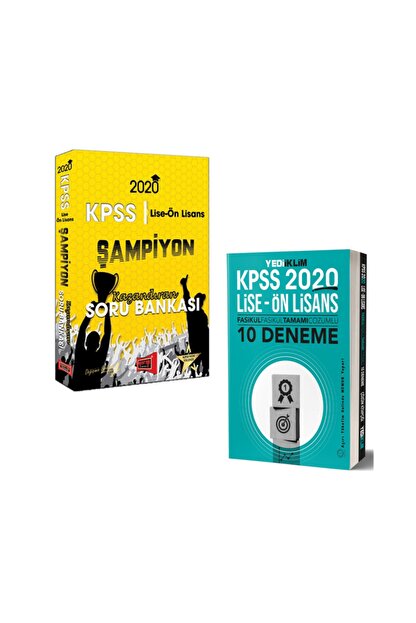 Yargi Yayinlari Yargi 2020 Kpss Lise On Lisans Sampiyon Soru Bankasi Yediiklim Kpss 2020 Lise On Lisans 10 Deneme Trendyol