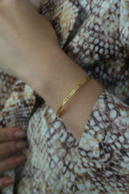 Imzaceren Silverworks Kadin Iconic Bileklik Gumus Uzerine Altin Kaplama Trendyol