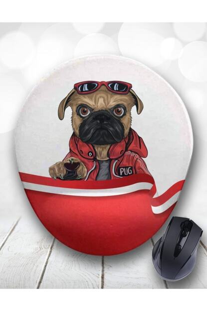 Atolye Cizgi Klas Pug Kopek Bilek Destekli Mouse Pad Trendyol
