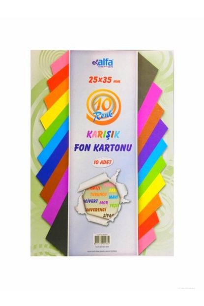 Alfa Defter Fon Kartonu Karisik 10 Lu 25x35 Mm Trendyol