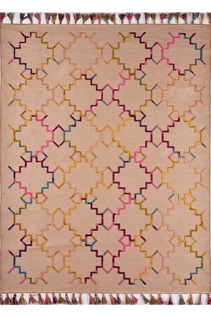 Rugsmodern Jute Multy 5000 Renkli Kilim Jut Natural Trendyol