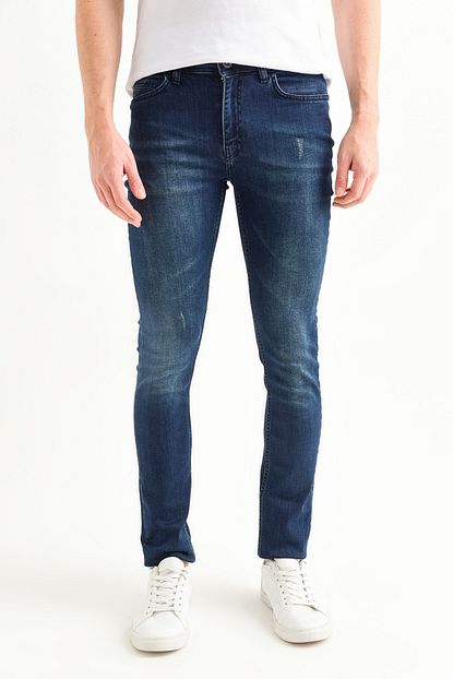 Avva Erkek Lacivert Slim Fit Jean Pantolon A01y3539 Trendyol