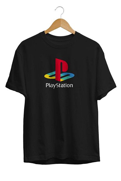 Burlu Erkek Playstation Logosu Retro T Shirt Trendyol