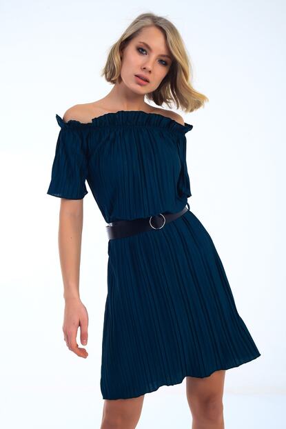 Armine Cicek Desenli Elbise Cam Yesili 20ya9120 Trendyol
