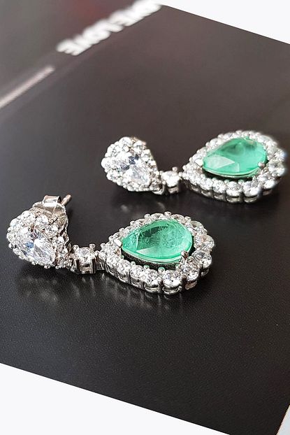 kenari tasli damla paraiba tourmaline gumus kupe