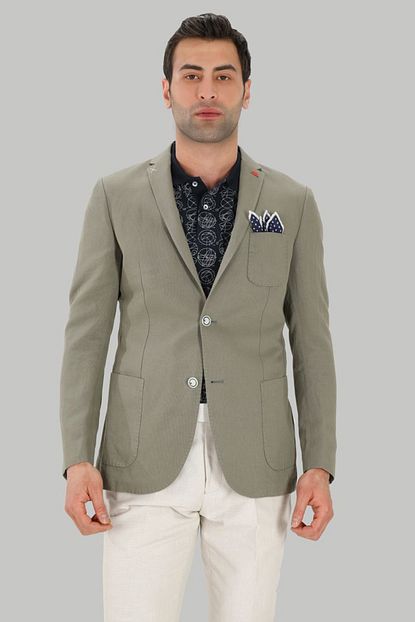 Twn Haki Renk Erkek Ceket Slim Fit Trendyol