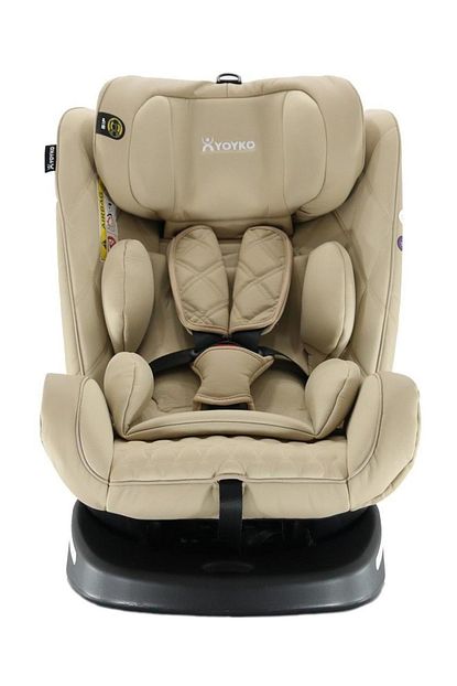 Yoyko Ultimate 360 Donebilir Yatabilir 0 36 Kg Deri Oto Koltugu Isofix Sip Latch Krem Trendyol