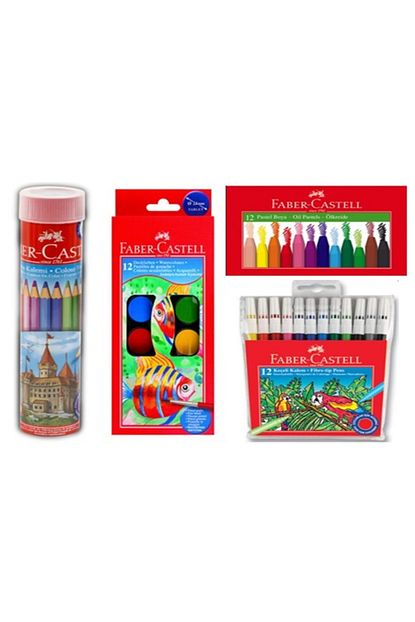 faber castell faber 4 lu boyama seti