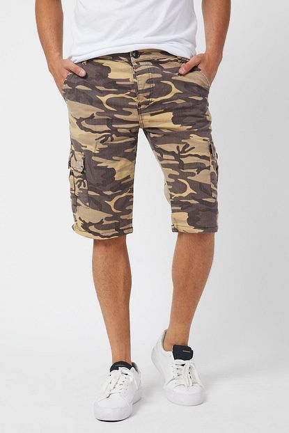 Serseri Slim Fit Yandan Cepli Esnek Kumas Erkek Kamuflaj Kargo Sort Trendyol
