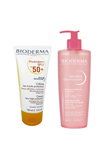 Bioderma Gunes Leke Bakim Seti Photoderm Spot 150 Ml Sensibio Foam Jel 500 Ml Trendyol