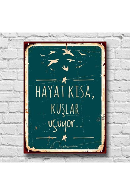 retro tablo hayat kisa kuslar ucuyor retro tablo fiyati yorumlari trendyol