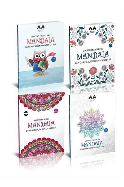 Akilli Adam Yetiskinler Icin Mandala Boyama Seti 2 4 Kitap Trendyol