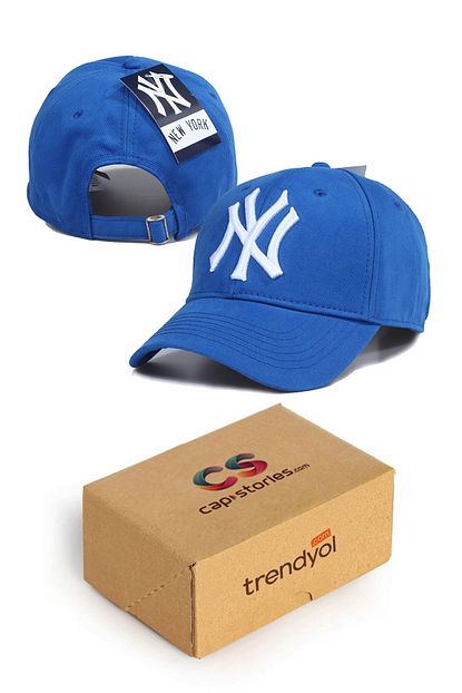 Capstories Ny New York Mavi Spor Sapka Yeni Sezon Pamuklu Kadin Erkek Sapka Trendyol