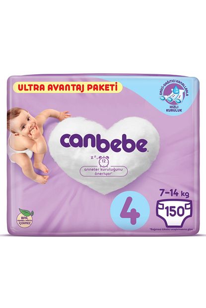 Canbebe Bebek Bezi 4 Beden Maxi Ultra Avantaj Paket 150 Li Trendyol